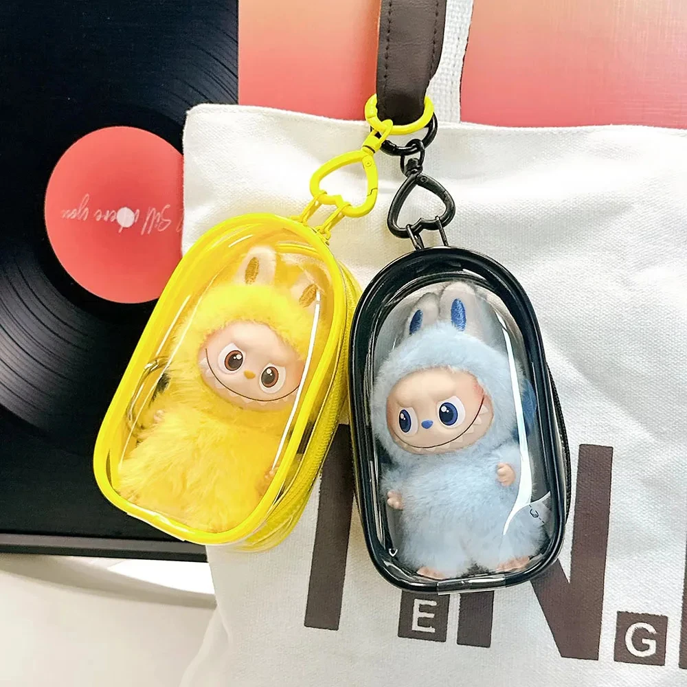 ملحقات لـ LABUBU Mini Version 4.0 Gen -The Monsters Pin For Love Series حقيبة تخزين واقية ملونة للعرض الخارجي