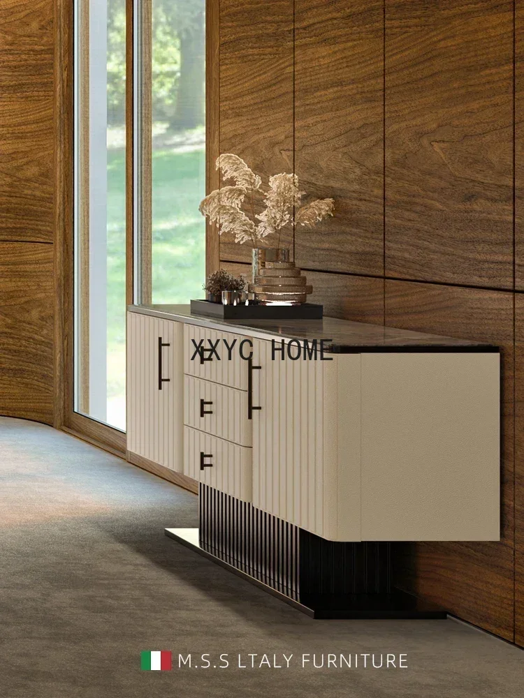 

Минималистичный роскошный мраморный буфет для прихожей с функцией хранения