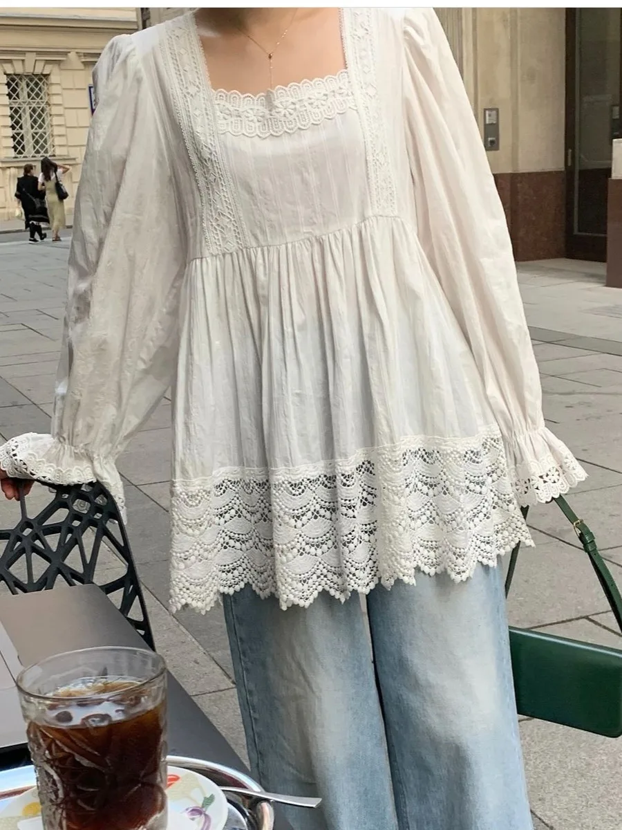 الكورية Sle الحلو الدانتيل الربط تنوعا irt أعلى المرأة Faion ربيع الخريف الشتاء ملابس داخلية غير رسمية تناسب منتظم