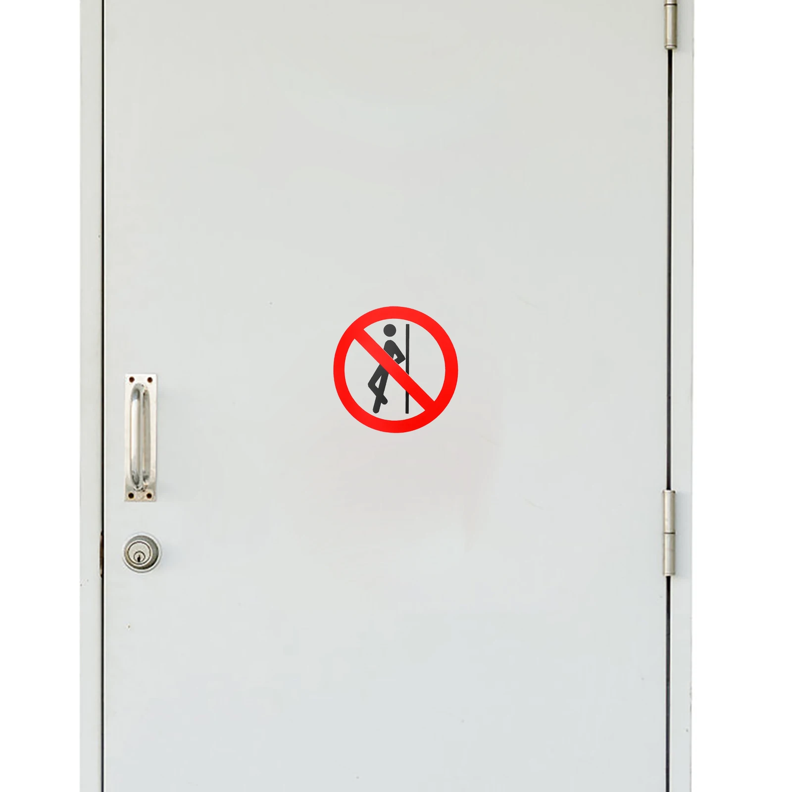 5PCS Safety Stickers Warning Stickers Round No Leaning Self Adhesive PVC Traffic Signs Easy Apply Remove