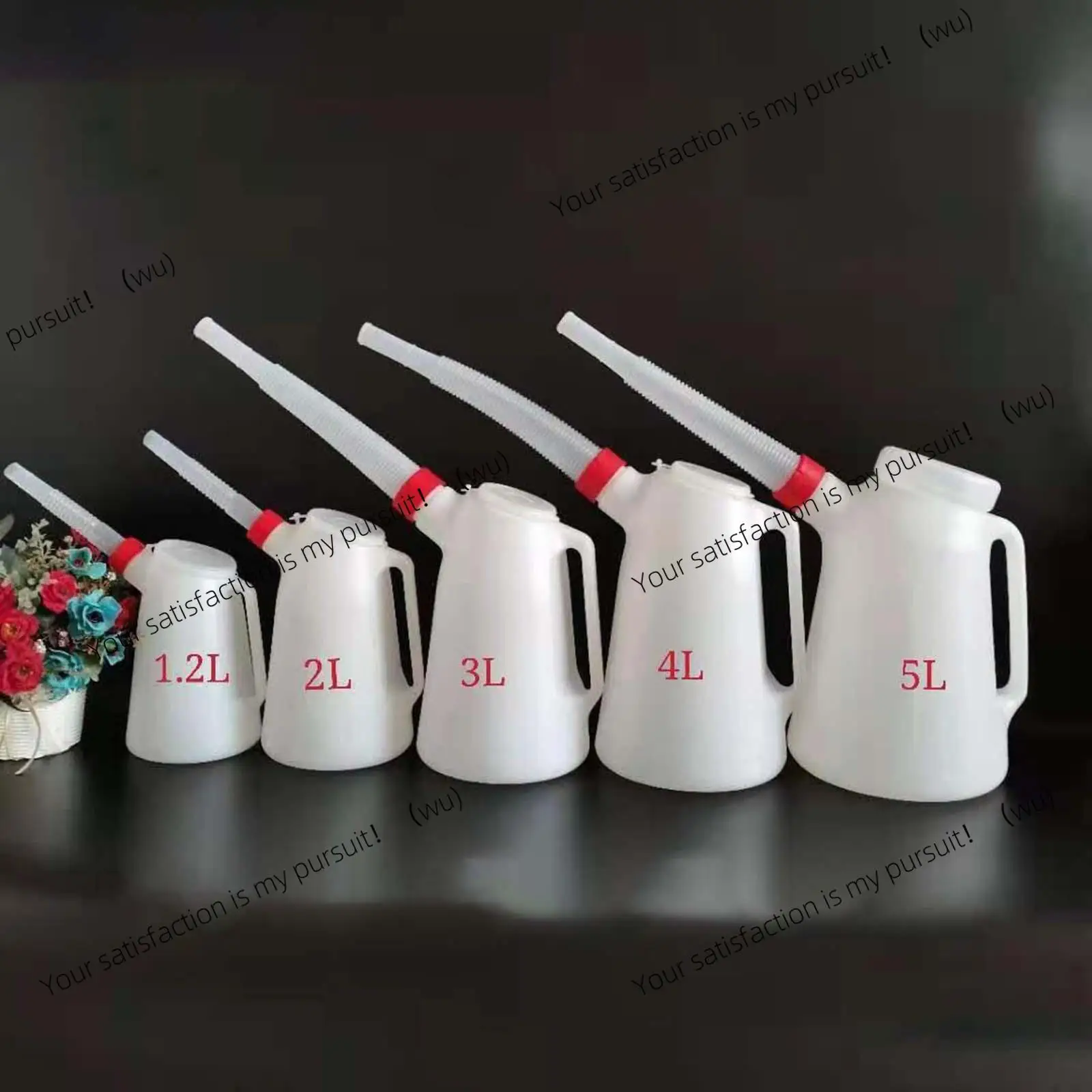 1.2 liter/2 liter/3 liter/4 liter/5 liter oil measuring pot with flexible pour port, suitable for auto repair shops