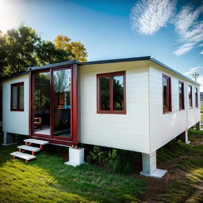 Customized 20/40FT Expandable Home Prefab Double Wing House Expandable Container House Easy Assemble Prefabricated Homes