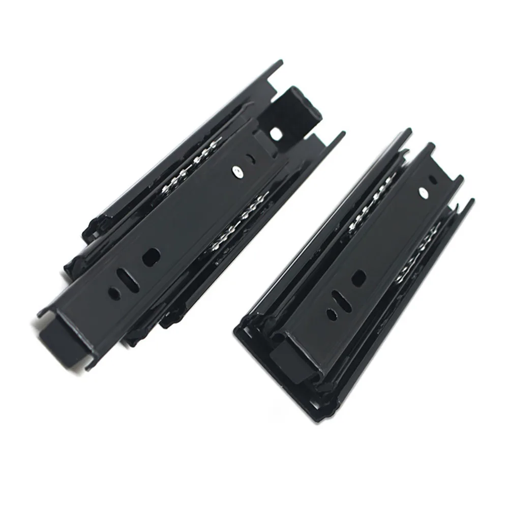 

2Pcs Drawer Slides 3 Section Telescopic Ball Bearing Slide Rail Mounting Drawer Runners Slider for Cabinet Home Furniture