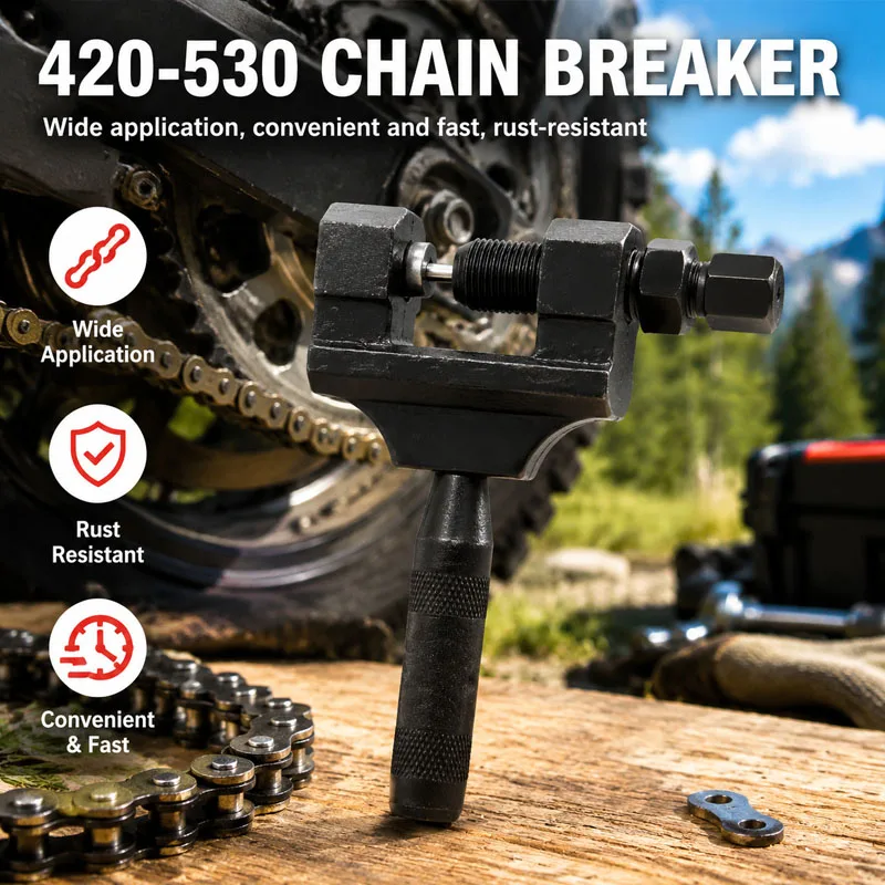 Multifunctional Chain Cutter And Chain Remover, Solid Forged Body, Outdoor Cycling Bicycle And Motorcycle Chain Removal Tool.