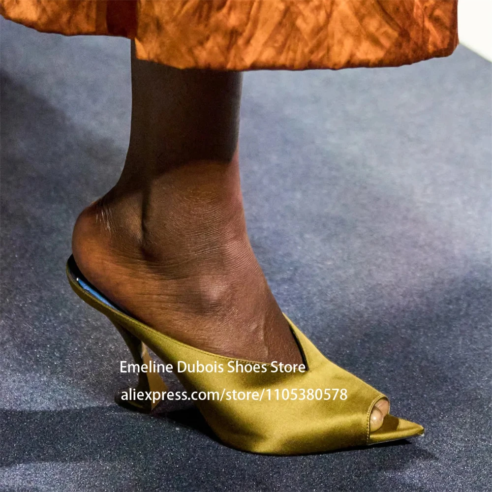 Mules en satin à bout ouvert e - Slip Dress Satin avis et prix