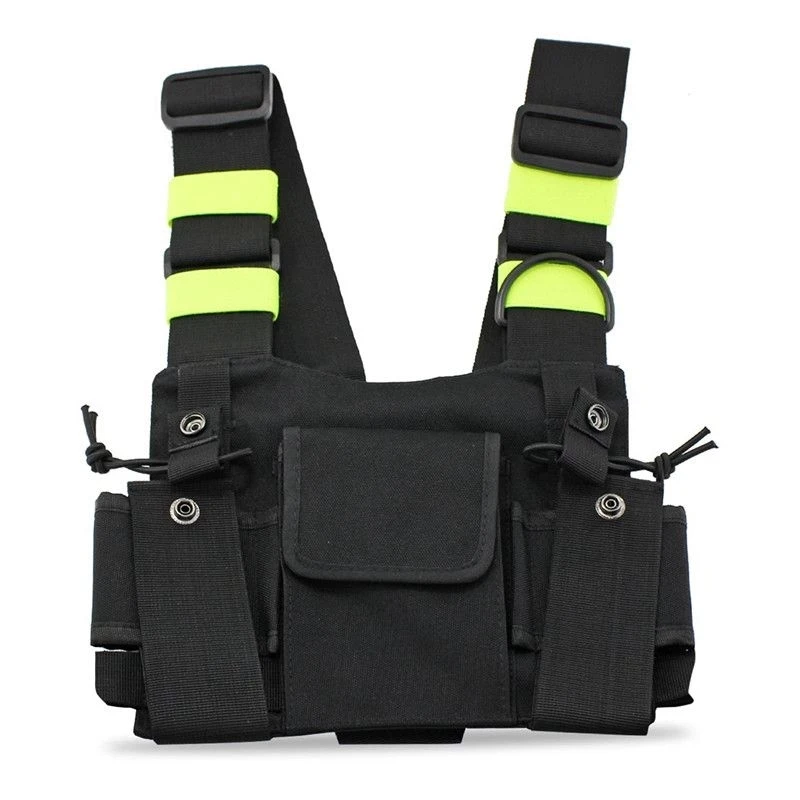 

Walkie Talkie Pocket Radio Chest Harness Chest Front Pack Pouch Holster Vest Rig Carry Case for 2 Way Radio Walkie Talkie