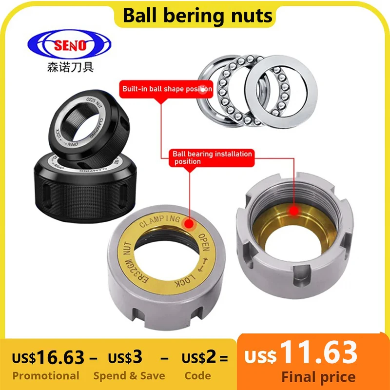 Ball Wheel Bearing Nut ER25 ER32 GM High Precision OZ25 OZ32 Nut Bearing Nut Ball nut OZ ER Nut ER11 ER16 ER20 ER25 ER32 ER40