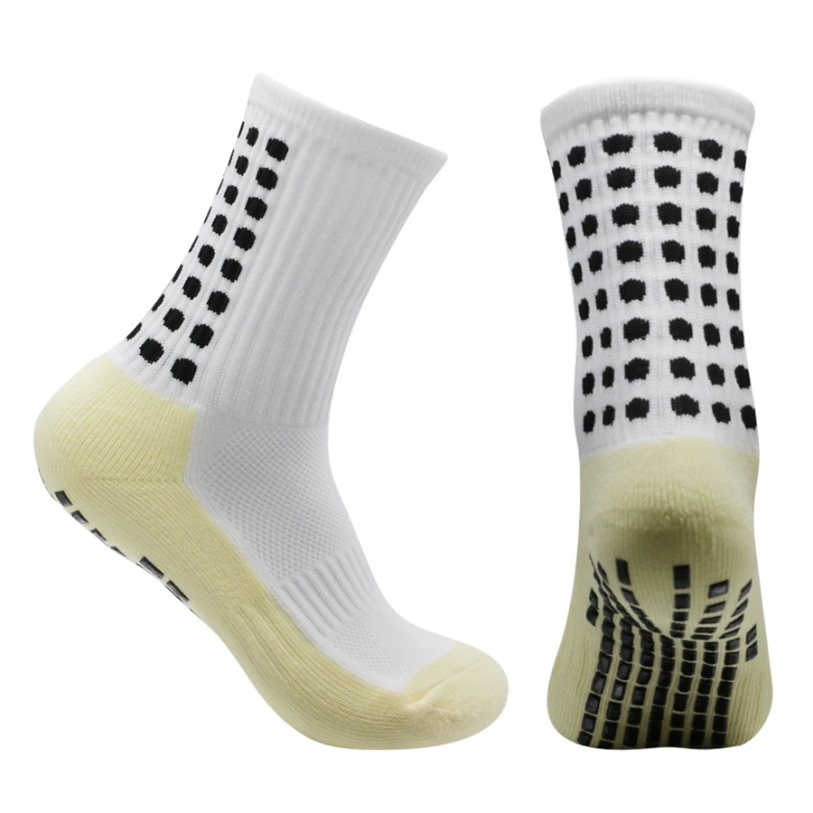 1 Pairs New Football Socks Men Women Sports Socks Non-slip Silicone Bottom Soccer Baseball Socks Outdoor Sport Cycling Yoga Floo