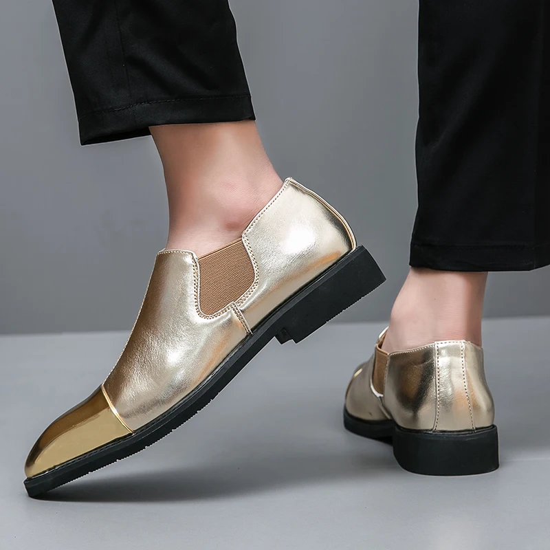 New Men Business Loafers Lightweight Comfortable Small Leather Shoes for Men British Versatile Social Brand Shoes in Sizes 38-46