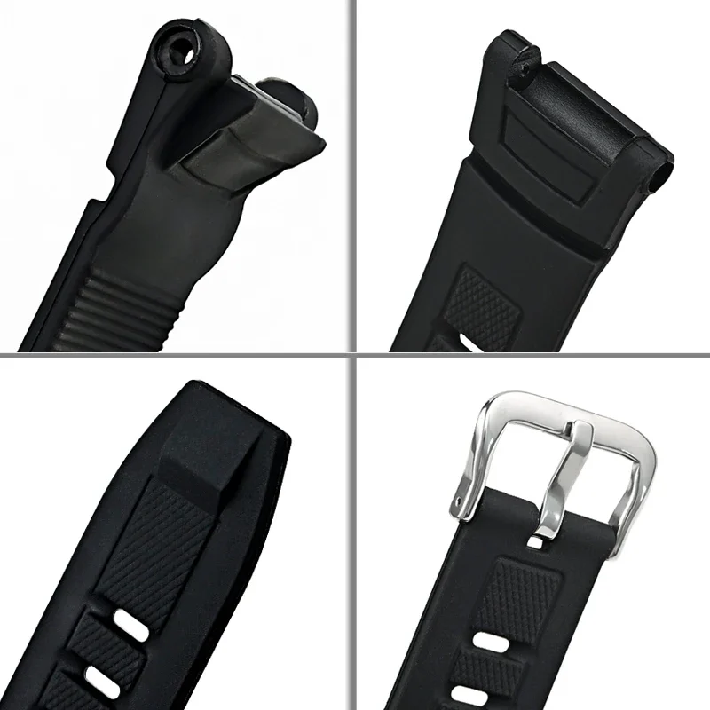สายซิลิโคนใหม่สำหรับคาสิโอ โปรเทรค ซีรีส์ PRW-1500 PAW-1500 PRG-130 ผู้ชายเปลี่ยนกีฬากันน้ำเรซิ่นนาฬิกาสร้อยข้อมือ