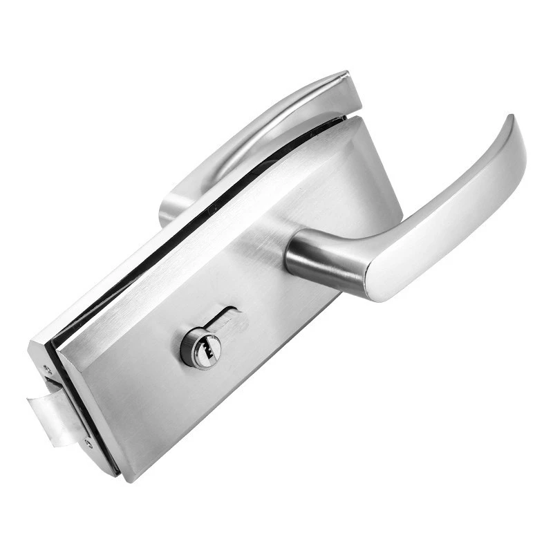 

Handle Lock For Office High Partition Single Glass Door Notch Flat Handle Lock Stainless Steel Handle Lock Cylinder