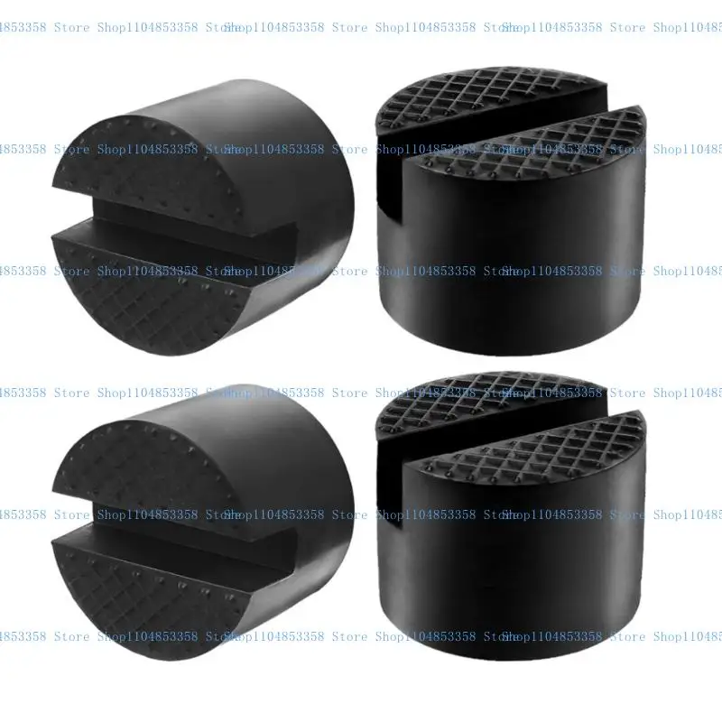 

4pcs Jacking Rubber Pad Adapter Support for Secure Lift Point Vehicle Chassis Protective Stability Garage Essential Tool