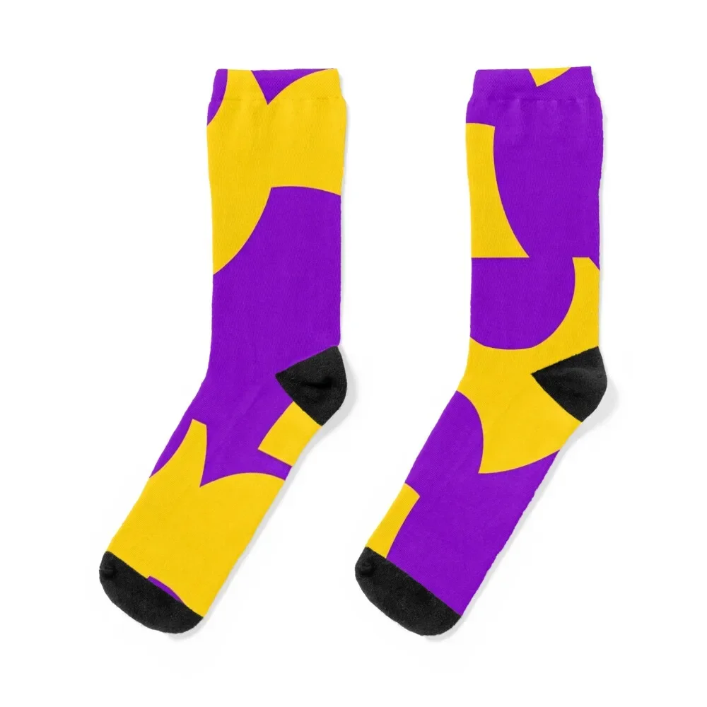 

Purple & Yellow Socks luxury valentine gift ideas funny gifts Woman Socks Men's