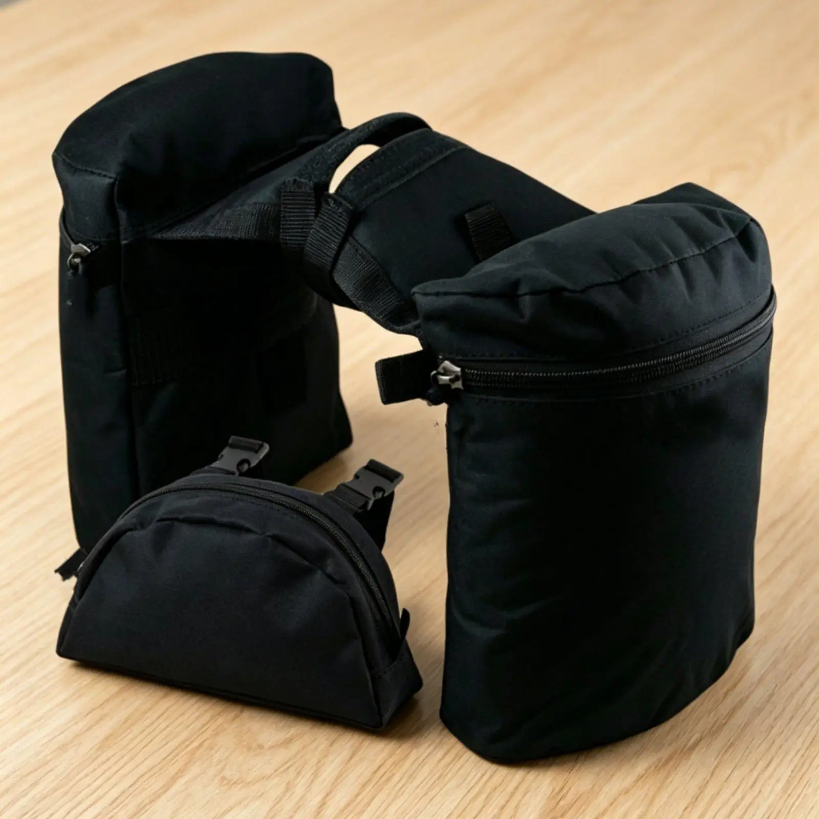 Horse Saddle Bag Set Sturdy Duty Saddle Pommel Bag Pair Zippered Closure