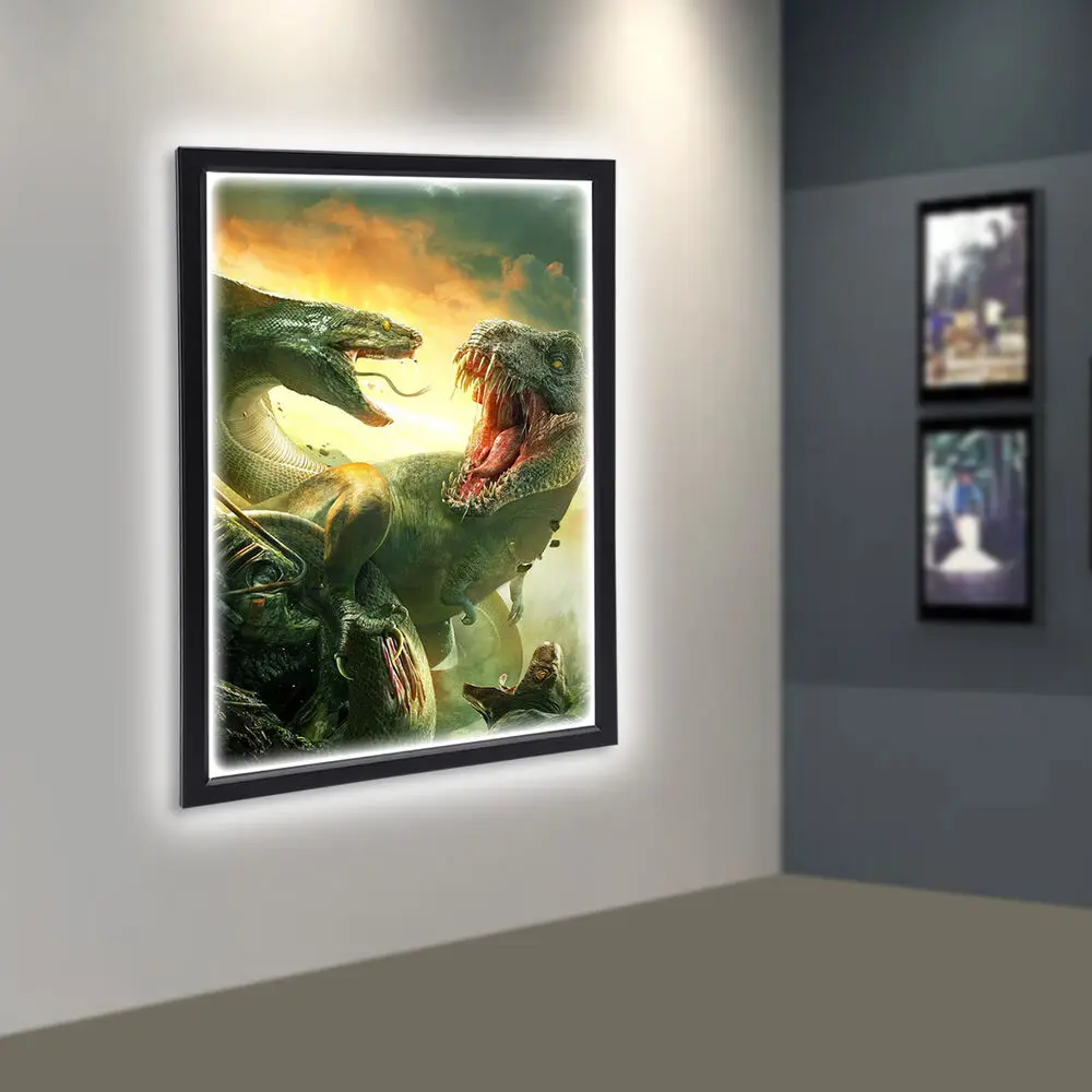 

LED Light Box Movie Poster Display 24x36" Advertising Frame Store Wall Mount Advertising Picture Frame