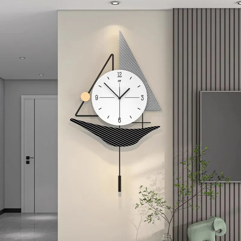 

Luxury Pendulum Wall Clock Movement Mechanism Modern Design Wall Clock Nordic Silent Reloj De Pared Para Sala Room Decor