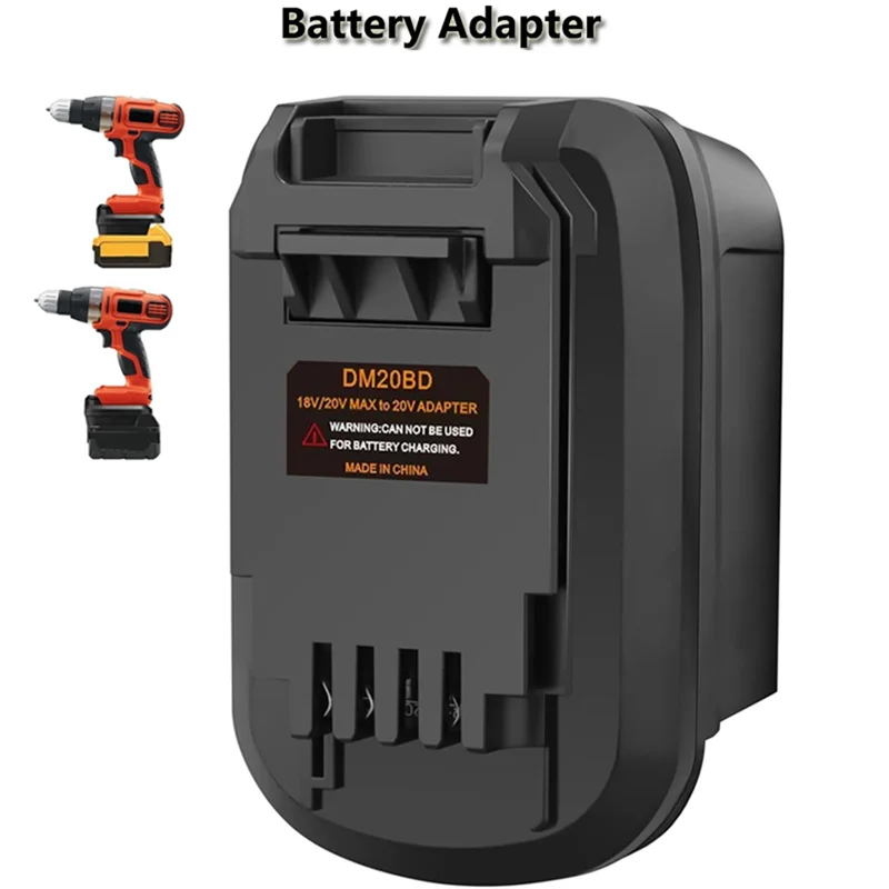 Adaptador de batería portátil GTBL para batería de litio de 18V/20V a herramientas eléctricas inalámbricas Black And Decker de 20V