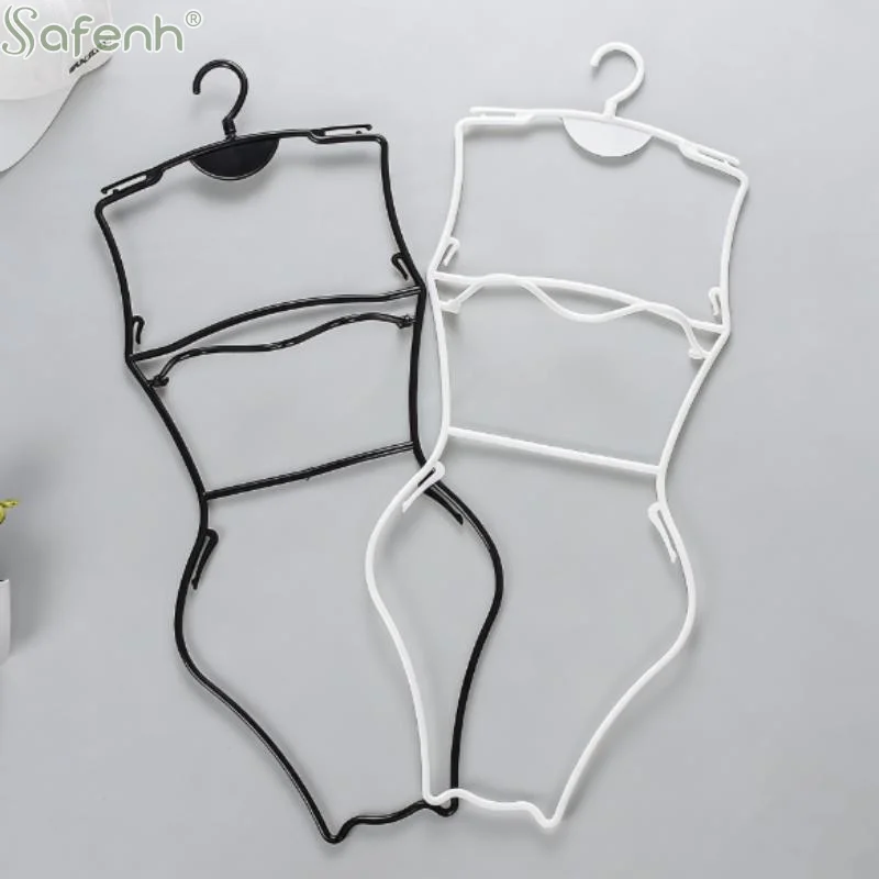 Space Saving Foldable Body Shape Lingerie Hanger Durable Swimsuit Organizer Closet Storage for Apartment and Dorm Use