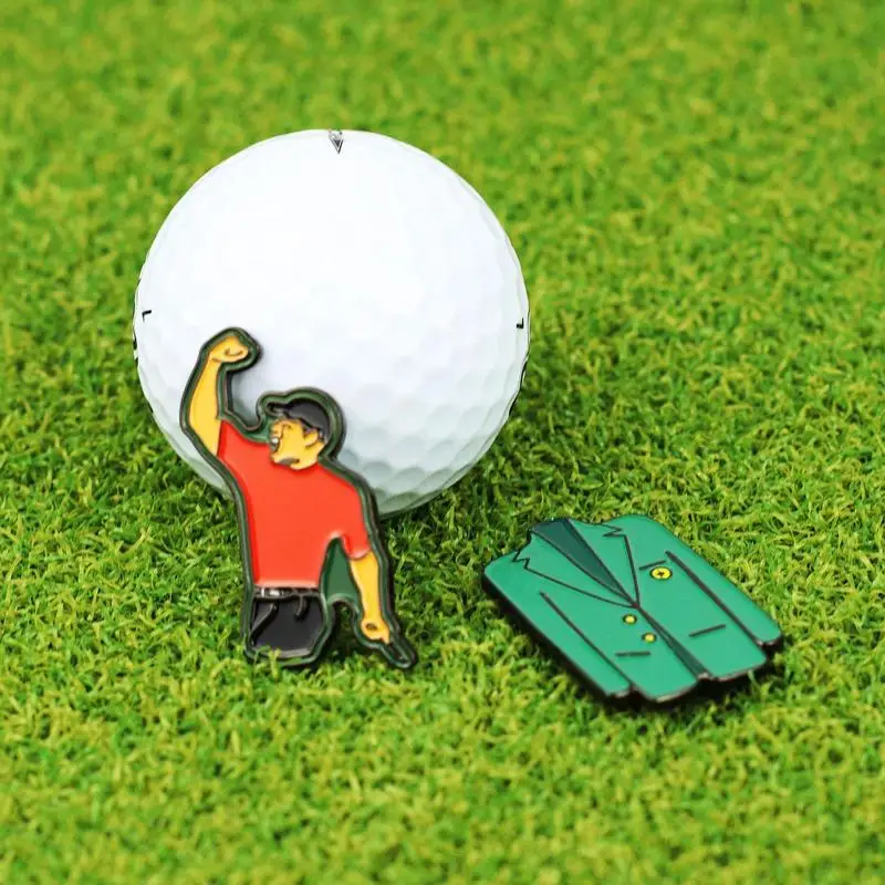 Golf Ball Mark Alloy Multicolor Tiger Green Jacket Marker Woods Mark Golf Ball Position Green Golf Hat Clip Golf Clip Mark