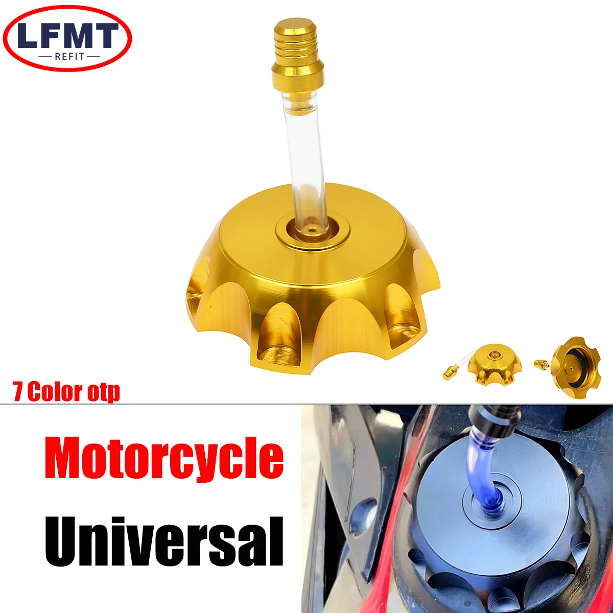 Gas Fuel Petrol Tank Cap Universal CNC Aluminum Motorcycle Accessories Parts For Dirt Pit Bike ATV Quad For Most Motorcycles