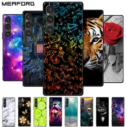 For Sony Xperia 1 V Case Shockproof Soft silicone TPU Back Cover For Sony Xperia 1 V Phone Cases Xperia1v 1V 2023 Cute Cartoon