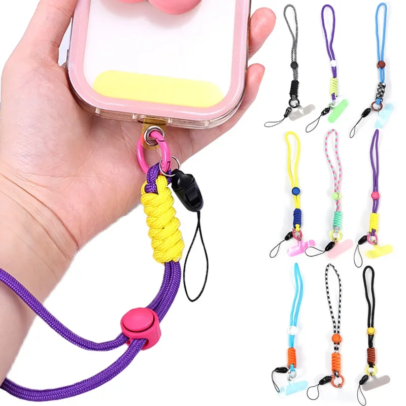 Universal Phone Lanyard Detachable Adjustable Wrist Strap Cord for IPhone Samsung Mobile Phone Rope Braied Straps Keychain