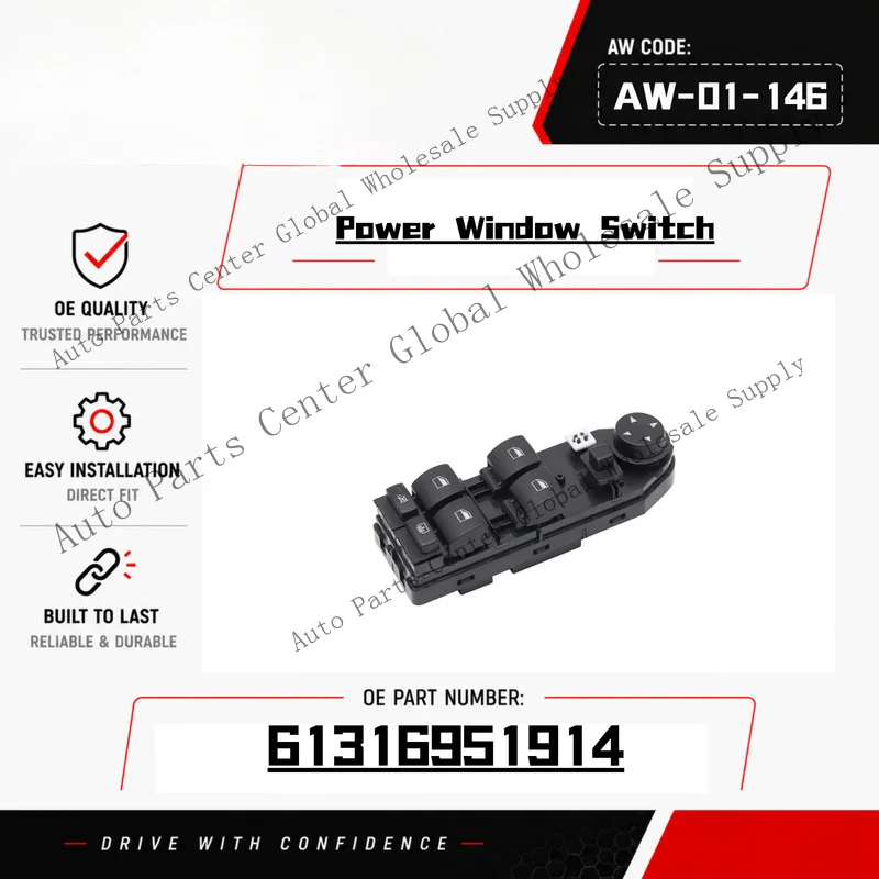 L+ Door Window Switch Front Left For 2004-10 BMW M5 525i 525xi 530i 530xi 550i 545i