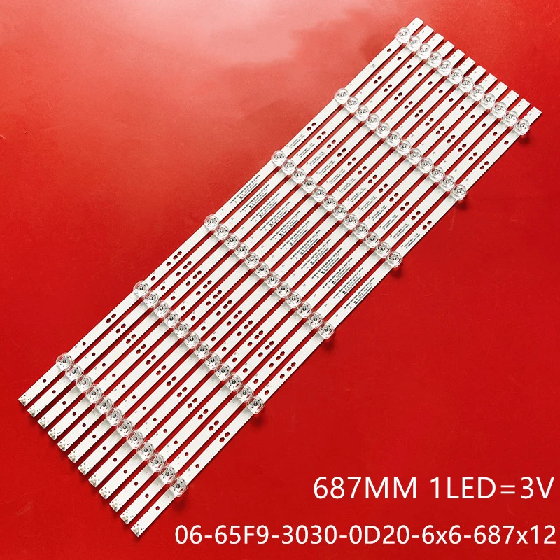 LED Backlight for 65”TV 06-65F9-3030-0D20-6x6-687x12 LE65U6900UG LU65D31J LS65AL88T71 LU65C51 HK650WLEDM-MH87H  06 65F9 3030