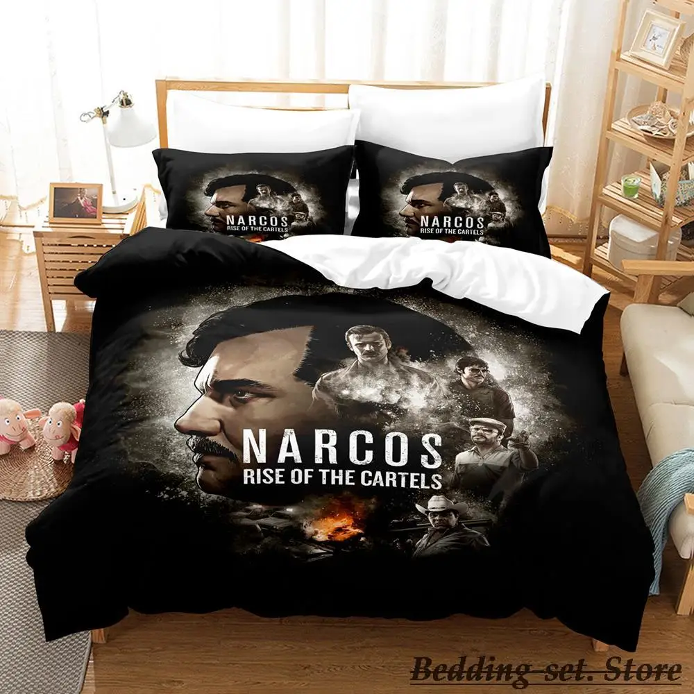 

2023 Narcos Bedding Set Single Twin Full Queen King Size Bed Set Adult Kid Bedroom Duvetcover Sets New Anime parure de lit Bed