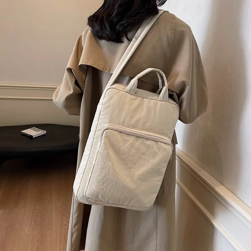 Shockproof Solid Color Laptop Shoulder Bag For Macbook Pro14 15 Inch Huawei Dell Samsung Computer Bag Commuting Bag