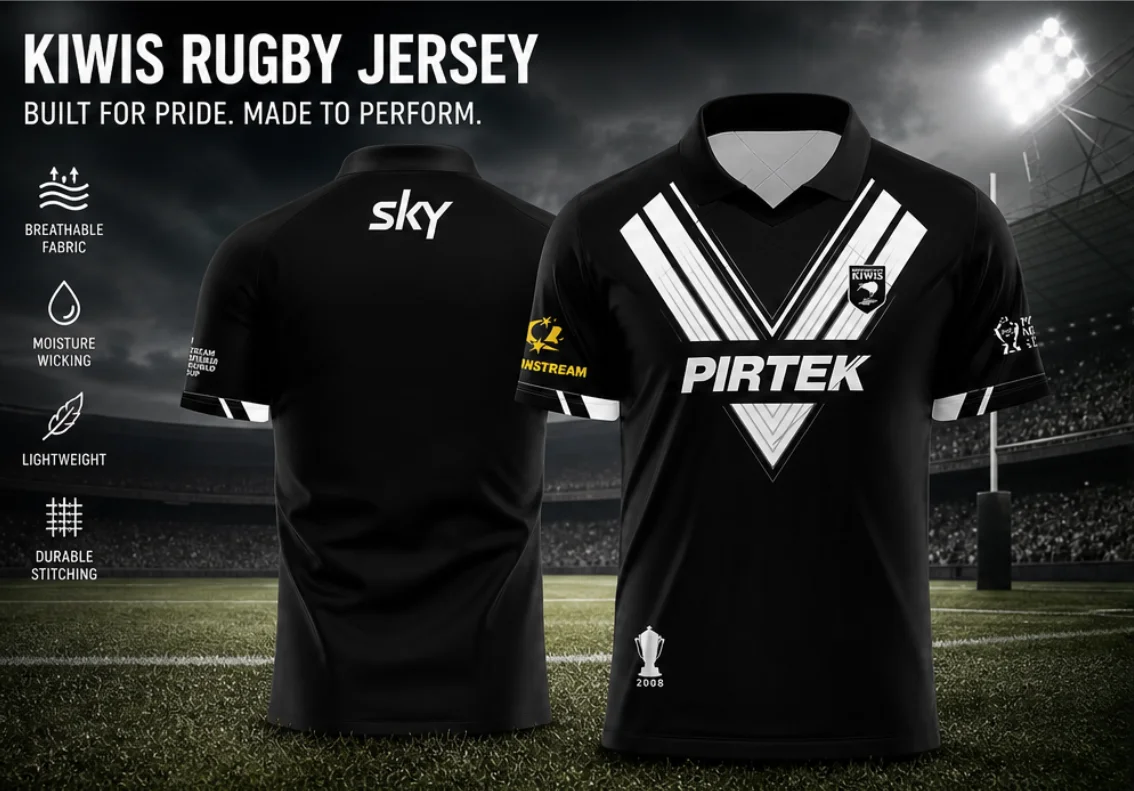 2026 New Zealand Kiwis Rugby Jersey Home Away Champions Training Breathable Unisex for Men Women Outdoor Sports