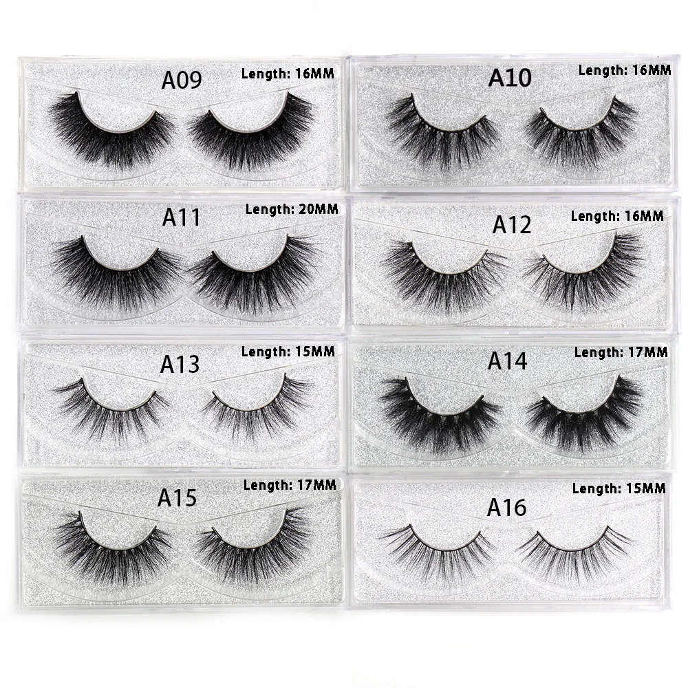 30 Pairs/Pack Eyelashes 3D Mink Lashes With Tray No Box Hand Made Full Strip Lashes Mink False Eyelashes Makeup eyelashes Fluffy