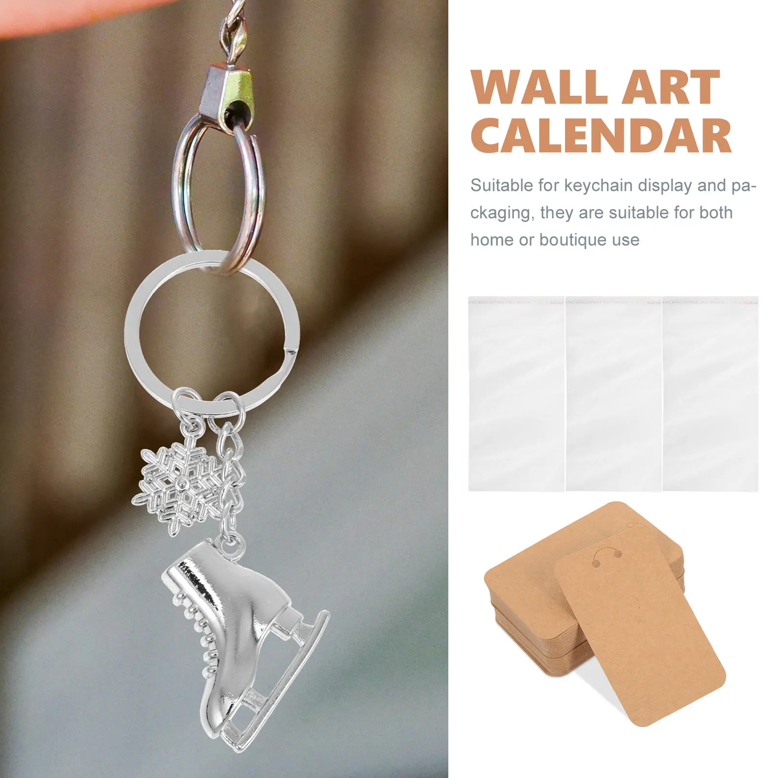 Premium Paper Keychain Display Cards with Pre-Cut Holes for Necklaces, Earrings & Keyrings – 1 Set