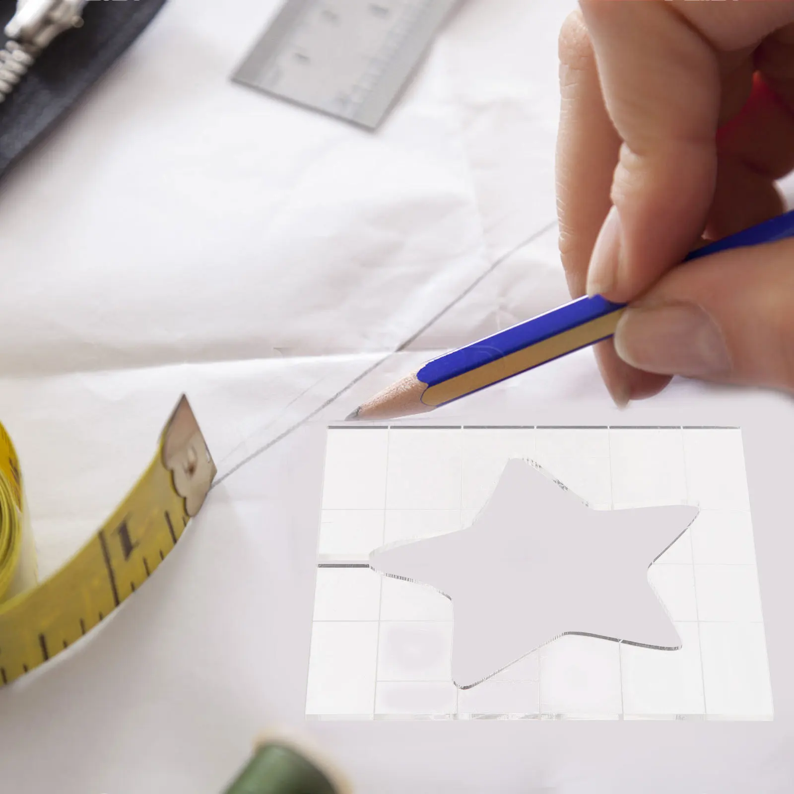 الاكريليك قالب اللحف شكل نجمة خليط DIY بها بنفسك الخياطة التطريز الاستنسل اللحف الإستنسل قالب الخياطة أداة للحرف اليدوية