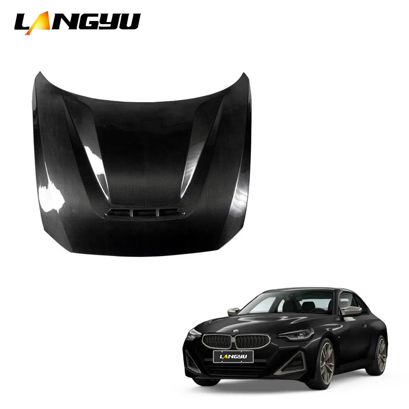 Auto Refitting Parts Dry Carbon Fiber Front Bonnet Cover bmws 2 Series F87 M2 Style Engine Hoods For bmws F22 Hood