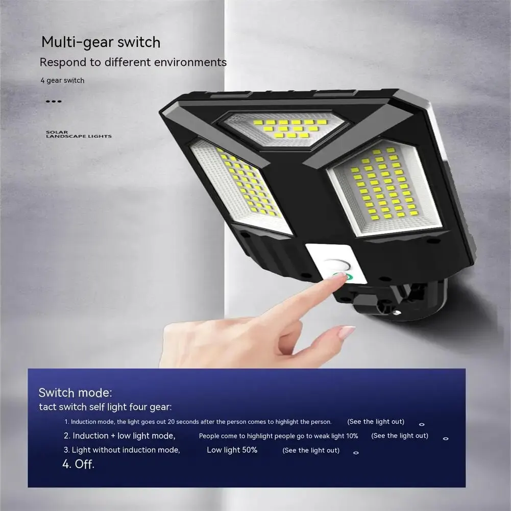 4.1w Wall-mounted Led Solar Street Light Waterproof High Brightness Motion Sensor Remote Control Wall Lamp