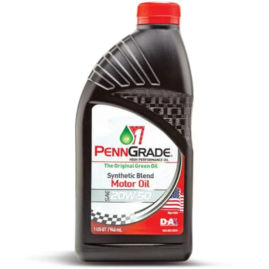 

Моторное масло PENN GRADE 1 Synthetic Blend High Performance Oil SAE 20W-50, 1 кварта, 6 штук в упаковке, для высокопроизводительных двигателей, красное