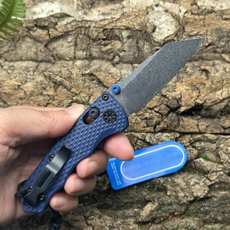 BM 290 Compact Folding Knife 440c Steel Handle Outdoor Camping Tactical Camping EDC Hunting Knife Jungle Adventure Tool Gift