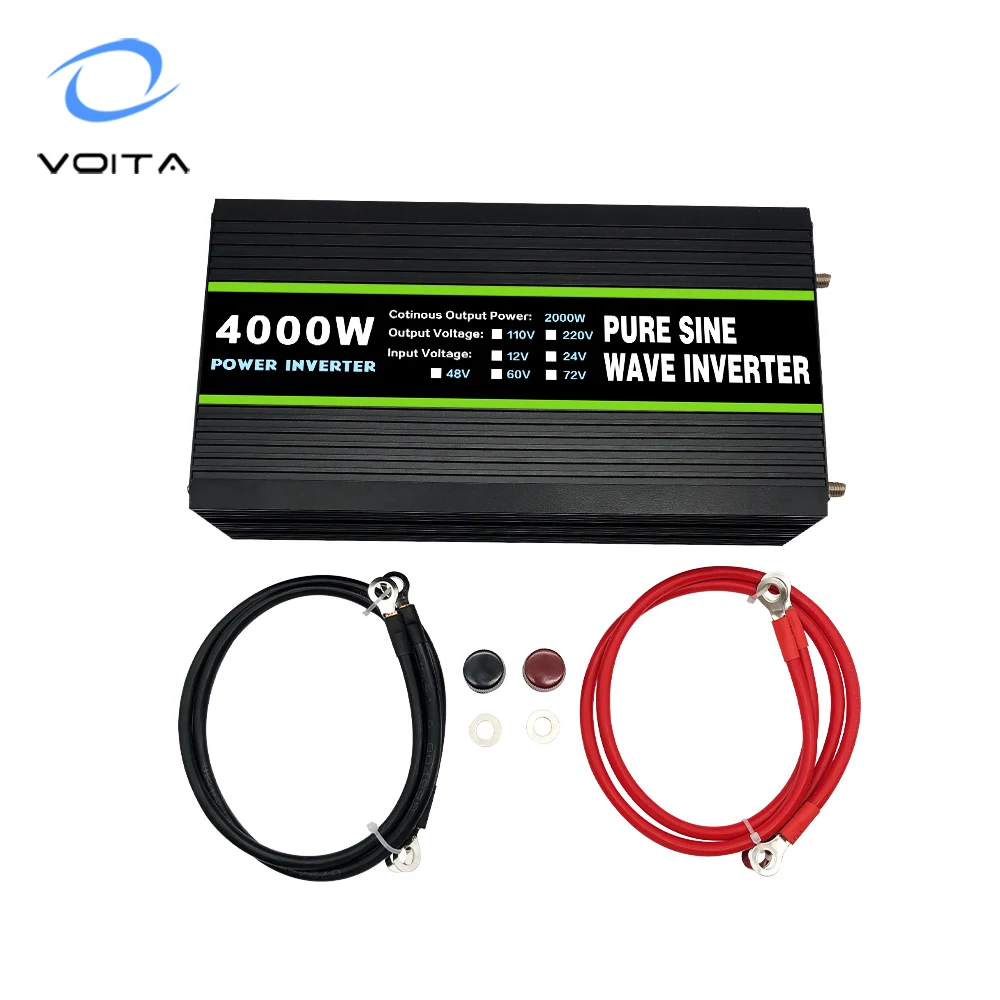 Cheap Price Power Inverter 4000w 12V 24V 48V 60V to 220V Dc to Ac Converter Invert Pure Sine Wave