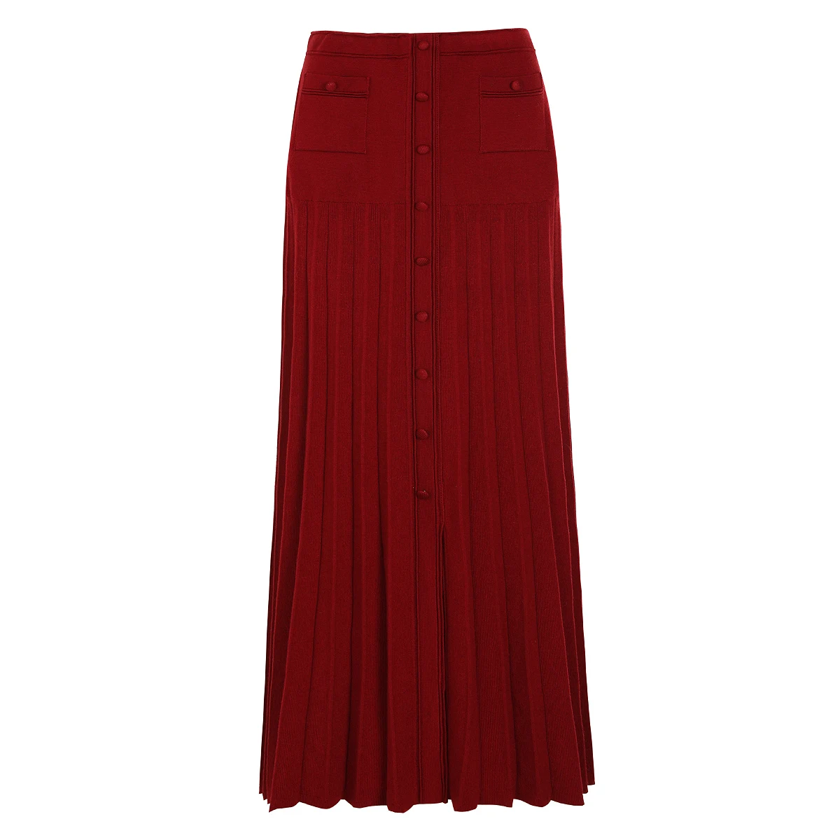 

High End Southern Oil Quality Spring And Autumn New Fashionable Commuter Knitted Mingyuan Wind Pressure Folded Mid Length Skirt