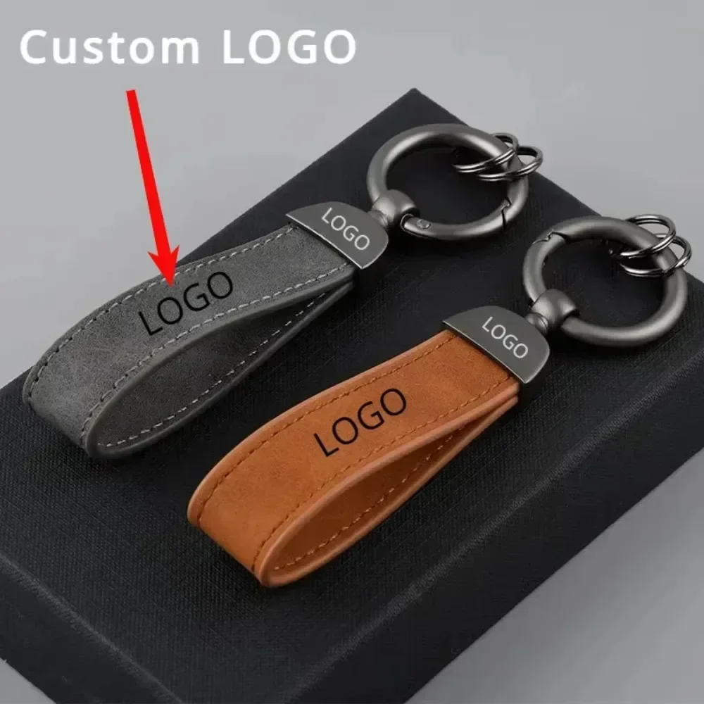 

Creative And Simple Matte Finish Leather Metal Car Keychain Key Chain Ring Trendy DIY Mobile Phone Number Multiple Colors