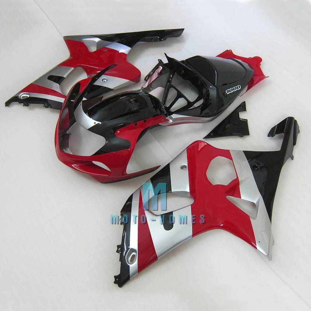 100% Injection Fairing Kit for SUZUKI K2 GSXR1000 2000 2001 2002 00 01 02 GSXR 1000 ABS Plastic Rebuild Bike Red Silver Bodywork