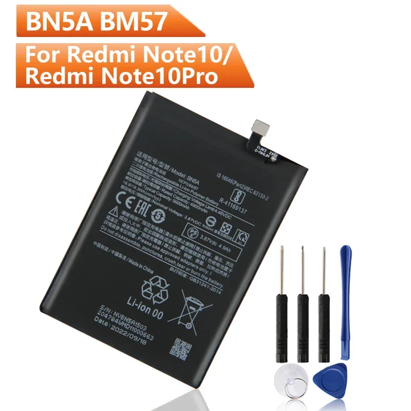 

Replacement Battery BN5A BM57 For Xiaomi Redmi Note 10 5G POCO M3 Pro 5G Redmi Note 10 Pro 5G POCO X3 GT Phone Battery