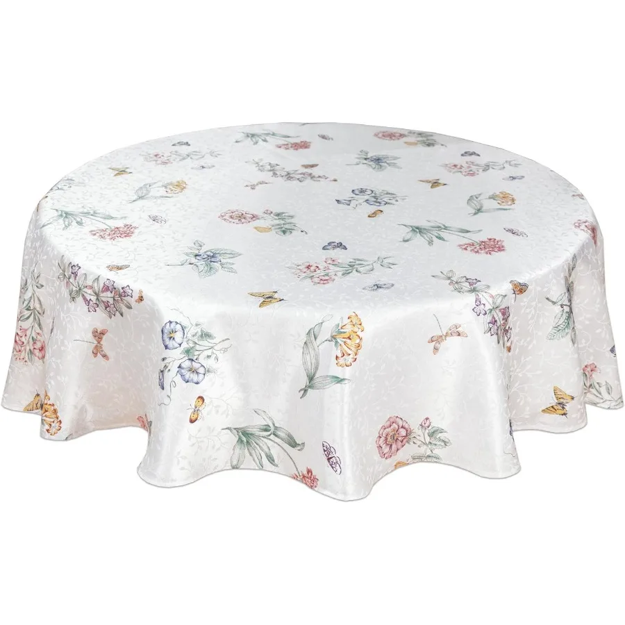 

Lenox utterfly Meadow 70'' Round Taleclot - ine Wasale Wrinkle-Resistant Tale Cover