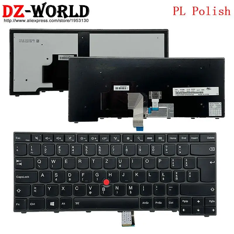 PL Polish Backlight Keyboard for Lenovo Thinkpad T440 T440S T431S T440P T450 T450S T460 L440 L450 L460 L470 04Y0883 01AX331