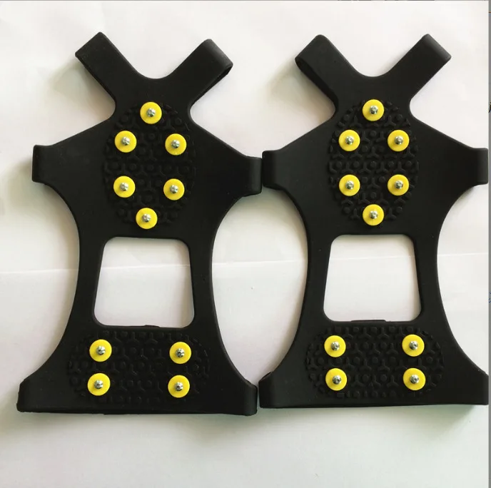 10-tooth rivet style Anti-slip crampons Shoe cover anti-slip device Snow climbing shoe spikes Mountaineering Non-Slip footwear