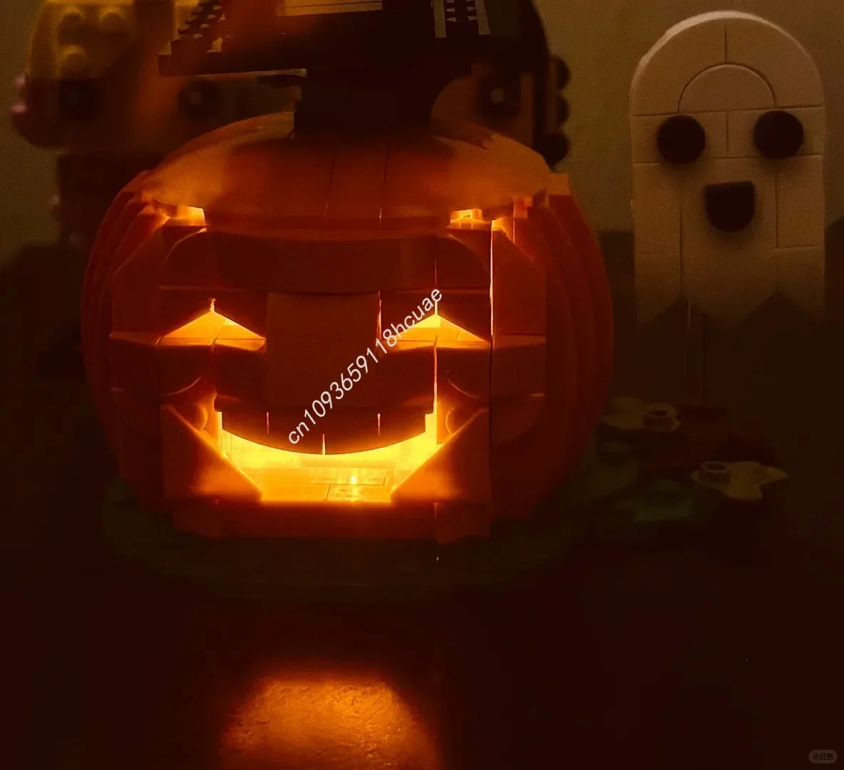 New Halloween Celebration Series: Luminous Ghost And Jack-o'-lantern Assemble Building Blocks Toys Festival Decorate Gifts