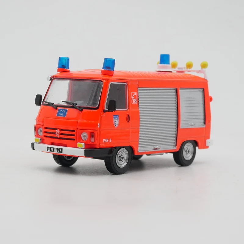 Diecast ixo escala 1:43 peugeot j9 peugeot van motor de bombeiros francês liga modelo de carro brinquedo colecionável presente lembrança exibição ornamento