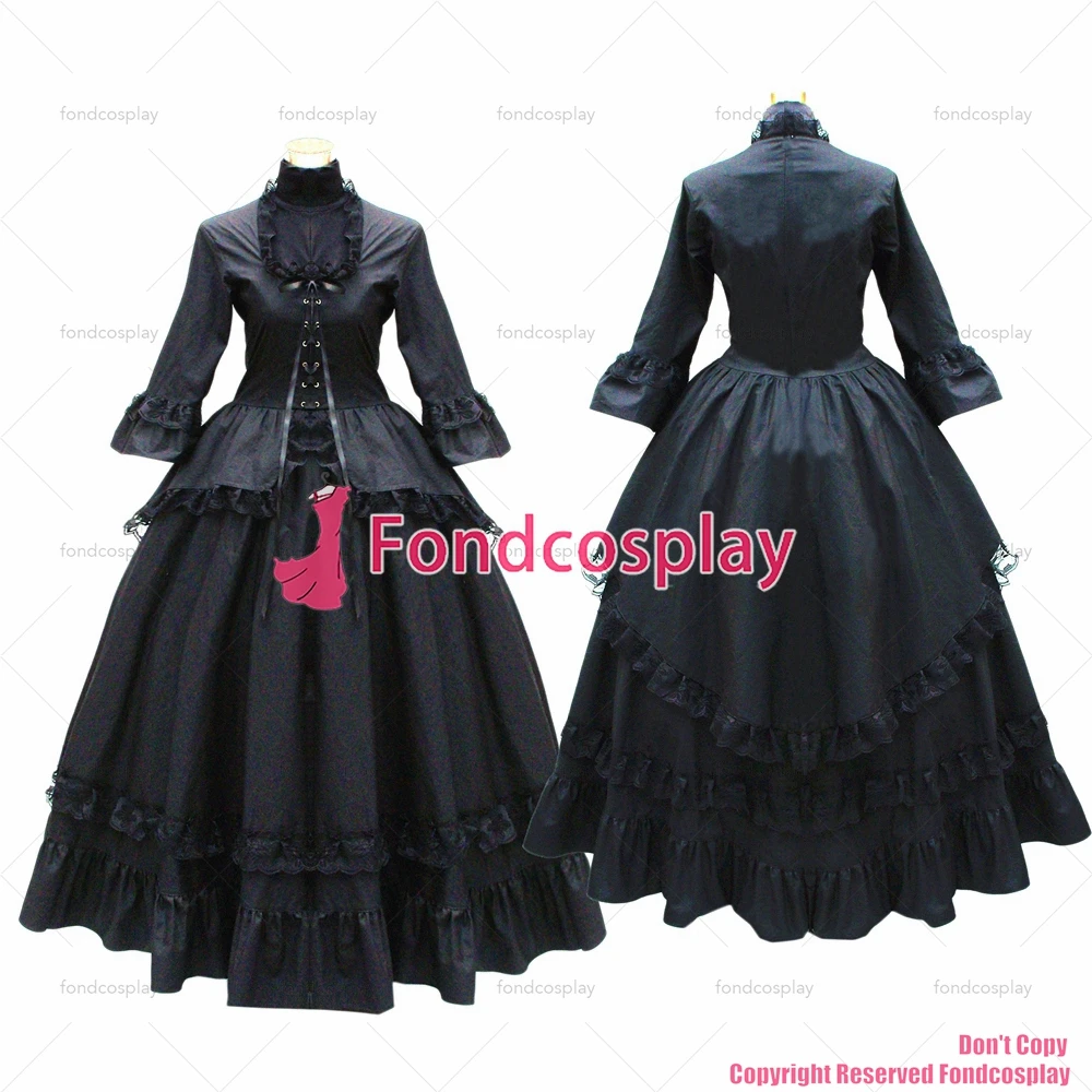 

Черная хлопковая бальная куртка fondcosplay в готическом стиле, стиль Лолита, панк, средневековый стиль, блестящее CD/TV[G456]