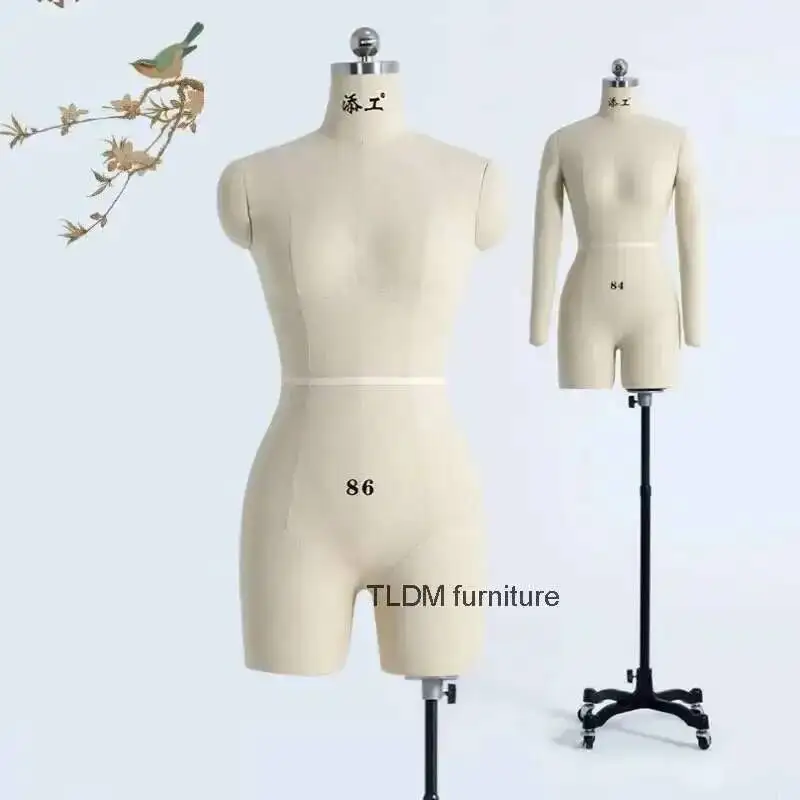 

Standard Sewing Linen Cover Boby Female Mannequins for Clothing Design Bust Tailor Mannequin Dress Display Stand Can Pin Zn